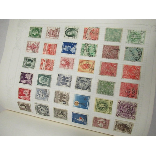 116 - Green Barclay classic Stamp Album containing Will stamps from, Aiden Basutoland British Guiana and o... 