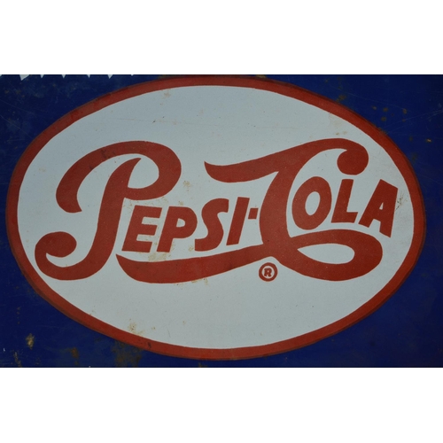 1078 - An enameled steel plate advertising sign for Pepsi-Cola 