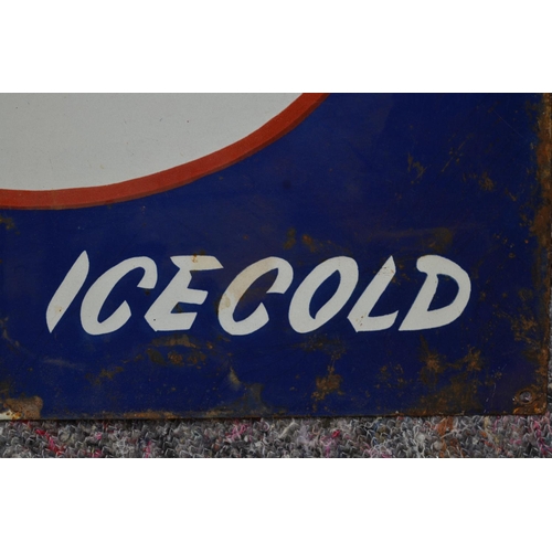 1078 - An enameled steel plate advertising sign for Pepsi-Cola 