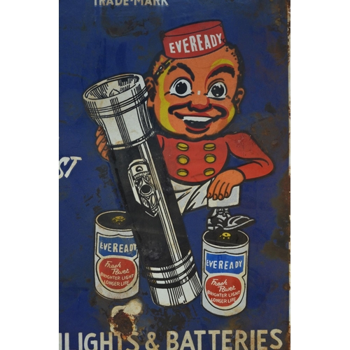 1080 - An enameled steel plate advertising sign for Eveready 