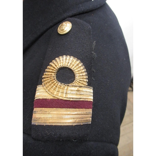 695 - Royal Navy Lieutenant 3 quarter length coat (approx. size 44 reg)