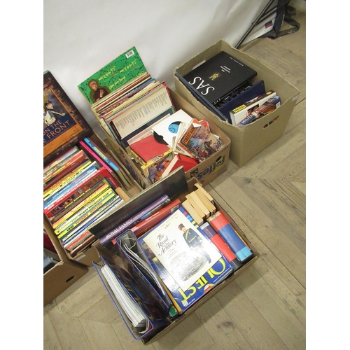 848 - Large collection of books and LPs in 5 boxes