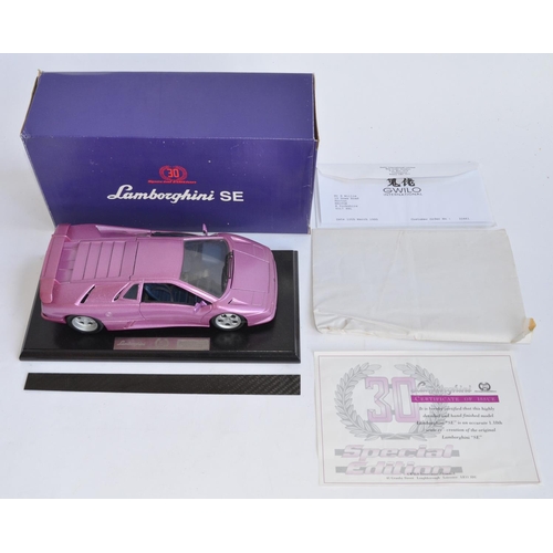 1153 - A GWILO International 1/18 scale Lamborghini SE 30 special edition, boxed (insert missing), with COA... 