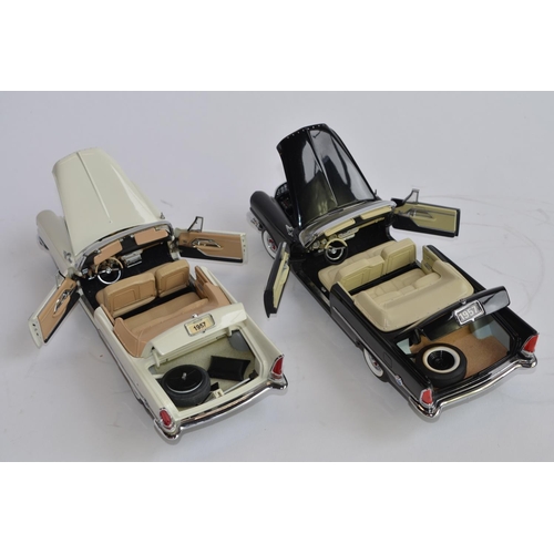 1177 - 2 boxed 1/24 diecast 1957 Crysler 300C convertible model cars:
1 Danbury Mint white version in very ... 