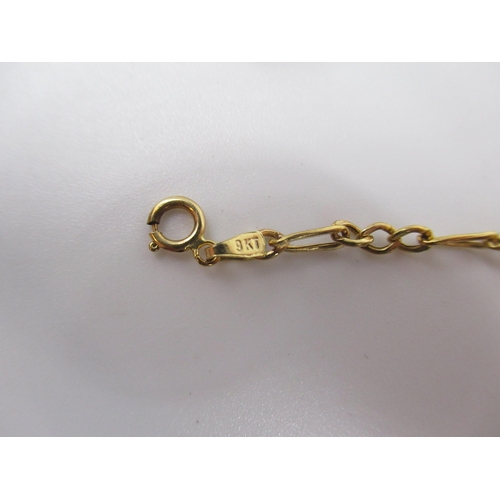 1095 - 9ct yellow gold flat curb link bracelet, stamped 375, and two other 9ct yellow gold bracelets gross ... 