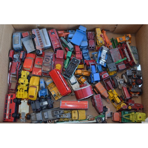 1147 - Dinky, Corgi, Matchbox trucks, cars and vehicles, in playworn condition, for spares and repairs