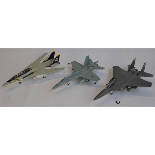 810 - 3 Franklin Mint 1/48 die-cast aircraft models, no boxes or paperwork. A USAF F-15E Strike Eagle, Sey... 