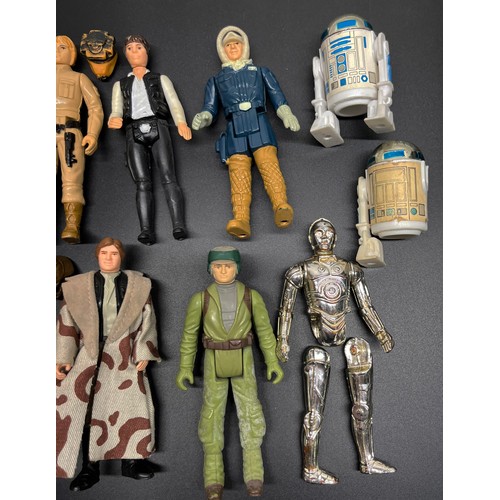 1129 - Star Wars figures inc. C-3PO, R2-D2, Luke Skywalker (X-Wing Pilot), Luke Skywalker (Hoth wear), Han ... 