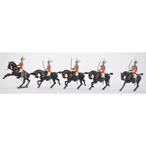 2107 - The Grange Goathland - W. Britain's Life Guards set No.1, 5 mounted hollow lead figures with origina... 