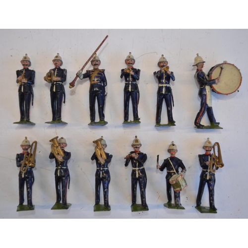 2136 - The Grange Goathland - W.Britain's vintage boxed set No431, Royal Marines Band (incomplete), 12 holl... 