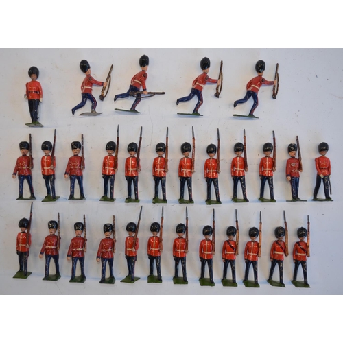 2105 - The Grange Goathland - Boxed set of vintage J Hill & Co lead single articulated arm lead Guardsmen f... 