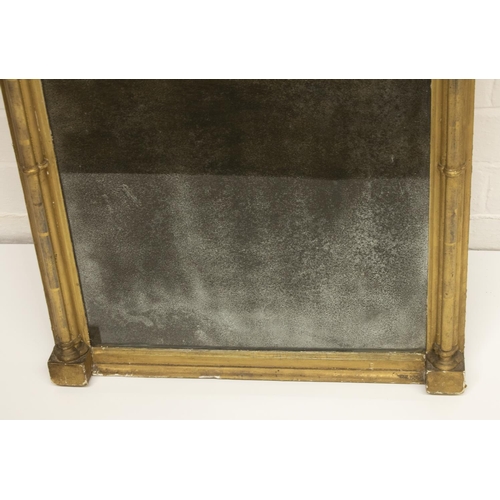 2207 - The Grange Goathland - Regency gilt framed wall mirror, projecting cornice with ball and lattice fri... 