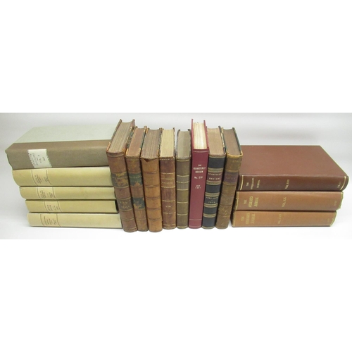 1302 - Collection of leather and vintage bound books and volumes inc. The London Magazine volumes in half-l... 