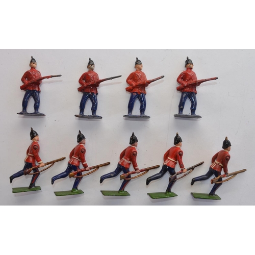 2112 - The Grange Goathland - Collection of vintage lead cast toy soldiers, 2 by W Britain, 16 by J Hill & ... 