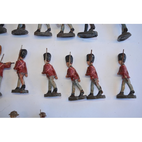 2135 - The Grange Goathland - Collection of 22 Elastolin vintage toy soldier figures including 16 Guardsmen... 