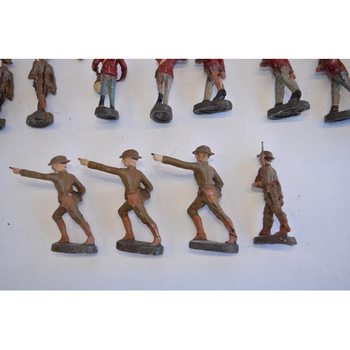 2135 - The Grange Goathland - Collection of 22 Elastolin vintage toy soldier figures including 16 Guardsmen... 