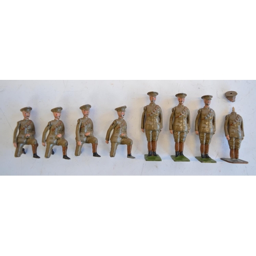 2113 - The Grange Goathland - Two vintage W.Britain's hollow lead cast British Army soldier sets, both righ... 