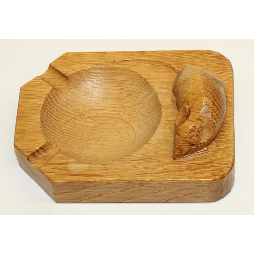 1479 - Robert Mouseman Thompson of Kilburn - an oak rectangular ashtray, carved with signature mouse,
W10cm... 