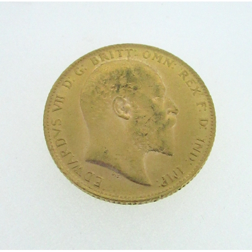 1087 - Edw.VII gold sovereign, 1906, 8.1g