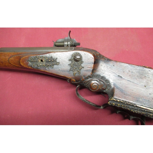 1286 - Early C18th German/Austrian wheel lock rifle, with 25 1.4