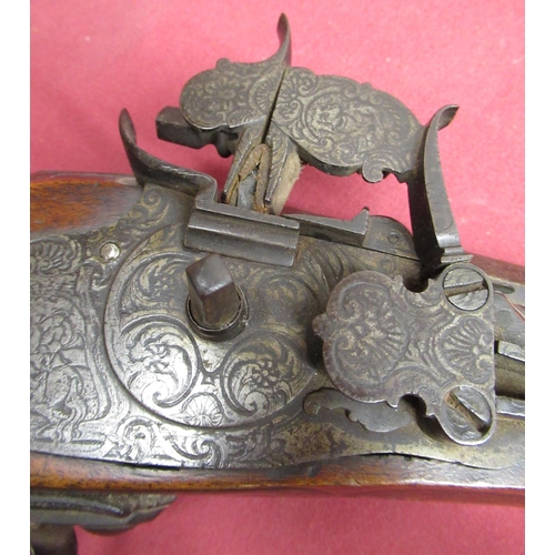 1286 - Early C18th German/Austrian wheel lock rifle, with 25 1.4