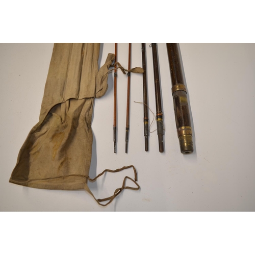 2093 - The Grange Goathland - Chevalier Bowness & Sons 4-piece wood single handled flyrod with drop ring ey... 