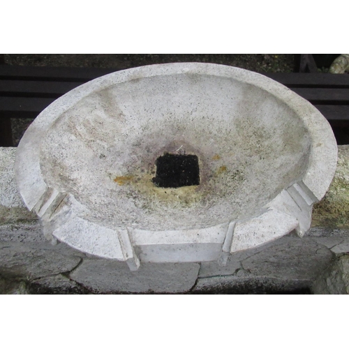 2315 - Fibreglass dry stone wall effect water feature with two spouts, W91cm H51cm D51cm