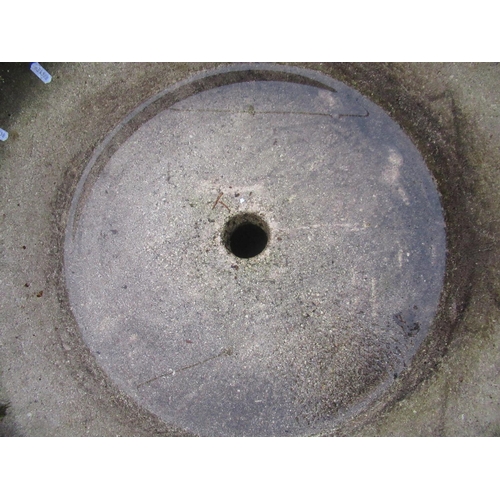 2320 - Extremely large, reconstituted stone planter with drainage hole, D78cm