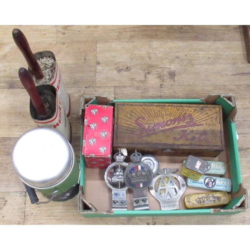 2248 - The Grange Goathland - Vintage car and bicycle memorabilia incl. John Bull bicycle repair kit, Simmo... 