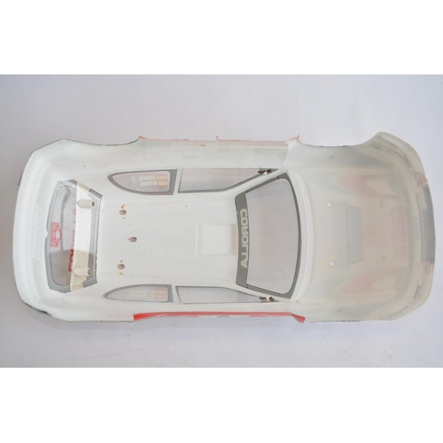 305 - 2 Tamiya 1/10 radio control cars with transmitters, both A/F: Ford Mondeo BTCC Touring car. Front ri... 