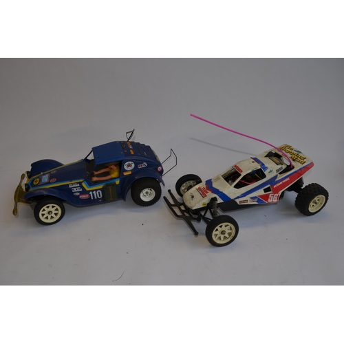 307 - 4 radio control electric car models/chassis, all A/F including  a Tamiya Holiday buggy and Grasshopp... 