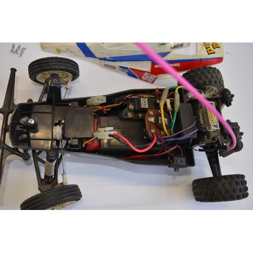 307 - 4 radio control electric car models/chassis, all A/F including  a Tamiya Holiday buggy and Grasshopp... 