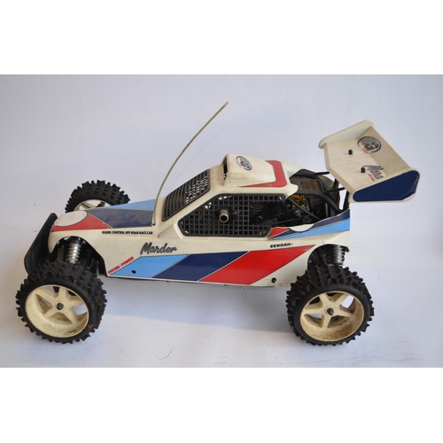 308 - Large FG Marder 1/6 scale 2 stroke petrol powered radio control off road buggy, powered by a Komatsu... 