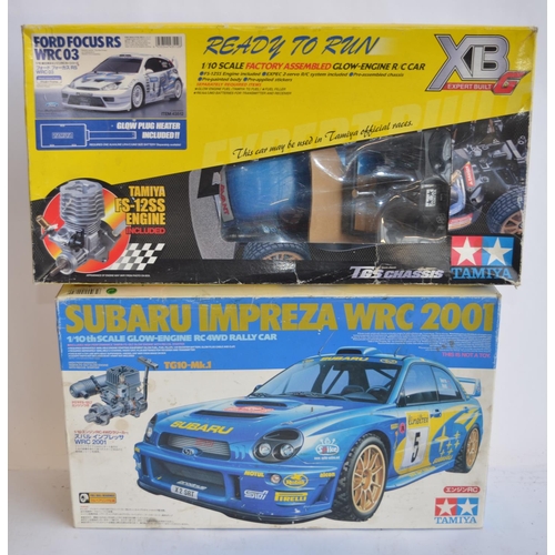 309 - 2 Tamiya 1/10 glow engine powered remote control cars, both A/F. Item No 44034-27800 Subaru Impreza ... 