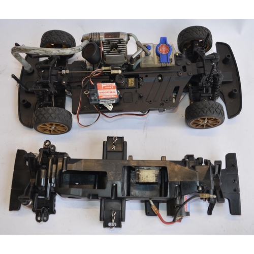 309 - 2 Tamiya 1/10 glow engine powered remote control cars, both A/F. Item No 44034-27800 Subaru Impreza ... 