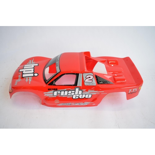 311 - Boxed HPI Rush Evo 2WD 1/10 scale ready to run nitro powered radio control car with radio gear, inst... 