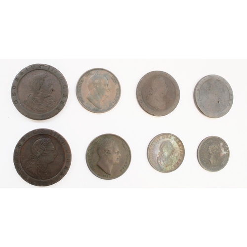 604 - Selection of Geo.II to QV British copper coinage to include cartwheel pennies, pennies, half pennies... 