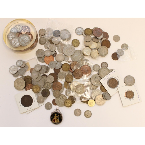 607 - Selection of GB mixed coinage, mostly pre-decimal cupro nickel, bronze and copper of mixed denominat... 