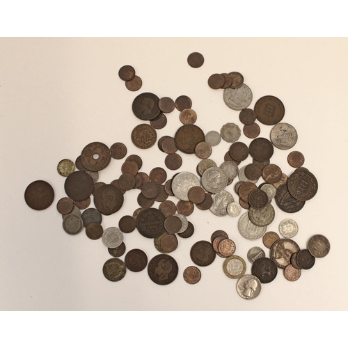 608 - Mixed world and commonwealth coinage, various countries and denoms' date range C19th to late C20th