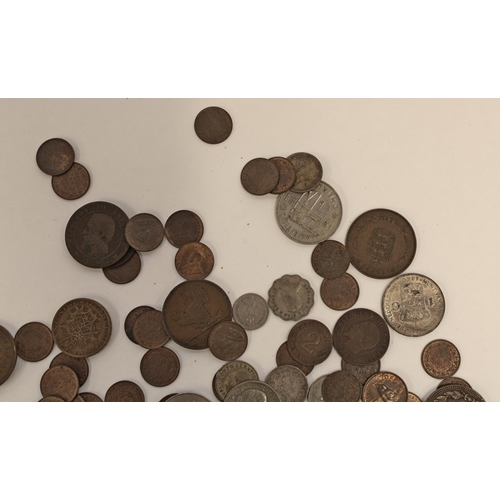 608 - Mixed world and commonwealth coinage, various countries and denoms' date range C19th to late C20th