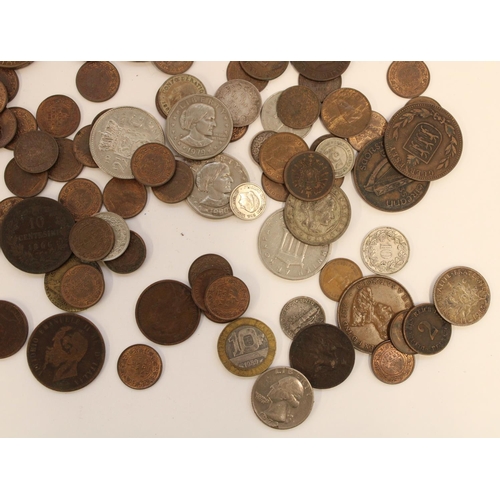 608 - Mixed world and commonwealth coinage, various countries and denoms' date range C19th to late C20th