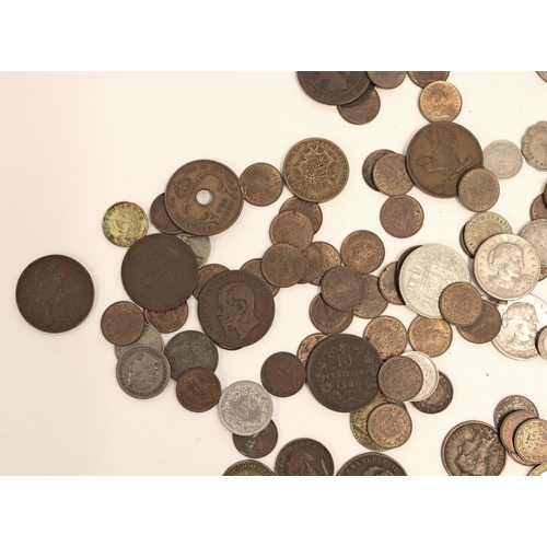 608 - Mixed world and commonwealth coinage, various countries and denoms' date range C19th to late C20th