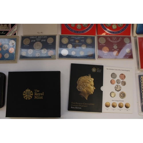 613 - Collection of UK date set coin collections to inc. Royal Mint 2014 Definitive, 2008 UK proof, 4th ci... 