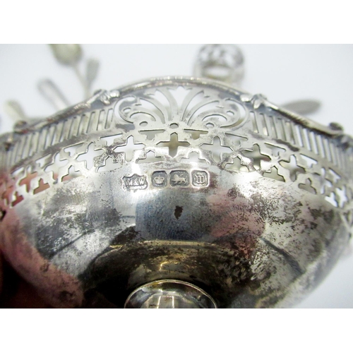 195 - Ed.VII hallmarked Sterling silver bon bon dish with pierced detail by Mappin & Webb, Sheffield, 1904... 