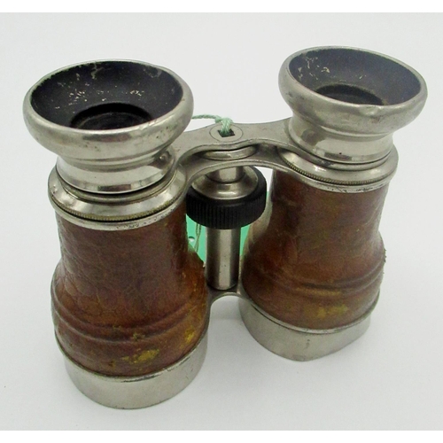 197 - Pair of binoculars inscribed 'Royal Guards 1902 S.A.' (lacking screw)