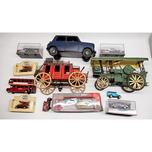 302 - Vintage toy cars including three Bradscar diecast models, Lesney Products diecast truck cab, large m... 