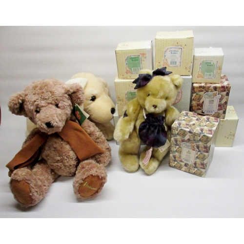 303 - Collection of Cherished Teddies, and other soft toys including Harrods and Keel Toys, selection of T... 