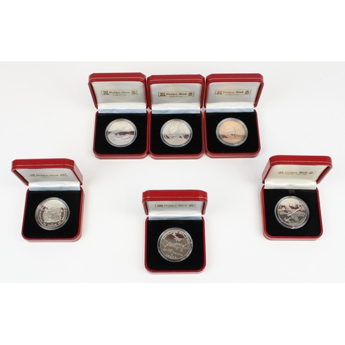 640 - Selection of six Pobjoy Mint commemorative crowns to inc. Aircraft of WWII, Battle of Britain etc. a... 