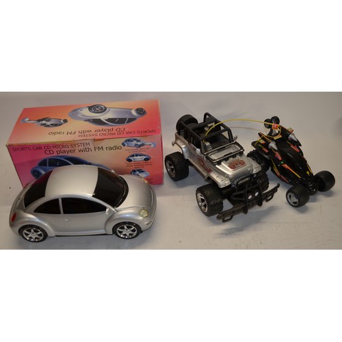 321 - 3 working radio control cars including a boxed Mini Cooper (also a radio) by Zap Toys, a Porsche 911... 