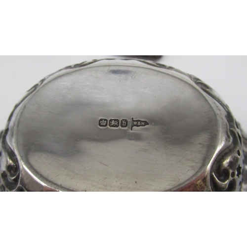 75 - Victorian hallmarked Sterling silver pierced bowl by Walker & Hall, Sheffield, 1900, a Geo.V hallmar... 